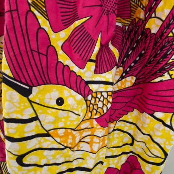 Grass-Fields African Print Halter Maxi Dress, Pink and Yellow, Small - Picture 7 of 10